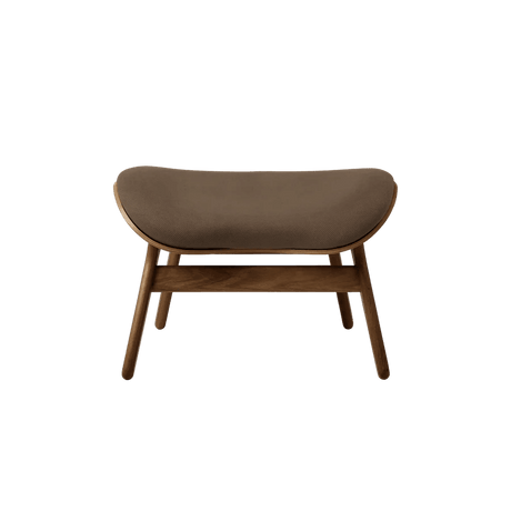 Conversation Piece fabric footstool with dark frame
