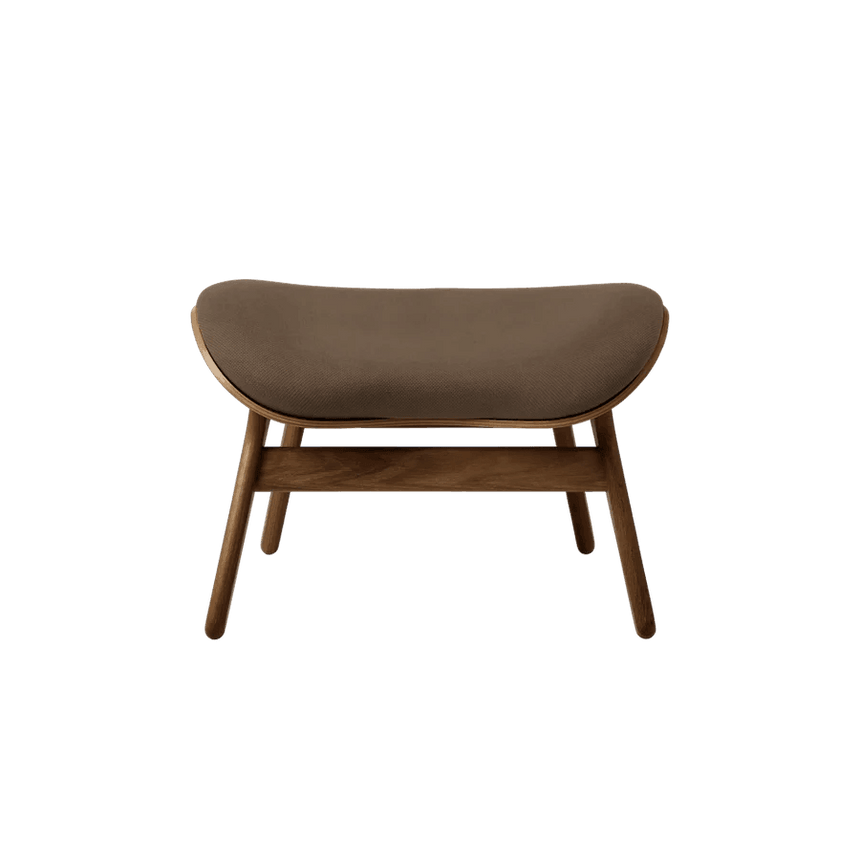 Conversation Piece fabric footstool with dark frame
