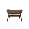 Conversation Piece fabric footstool with dark frame