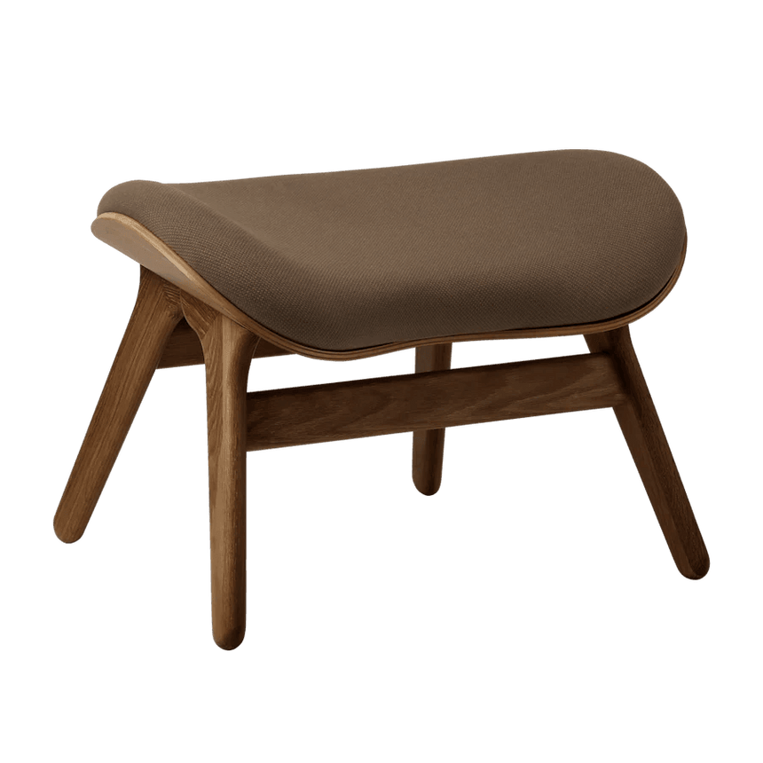 Conversation Piece fabric footstool with dark frame