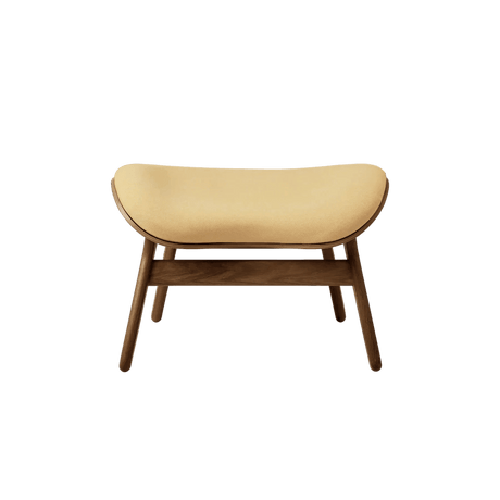 Conversation Piece fabric footstool with dark frame