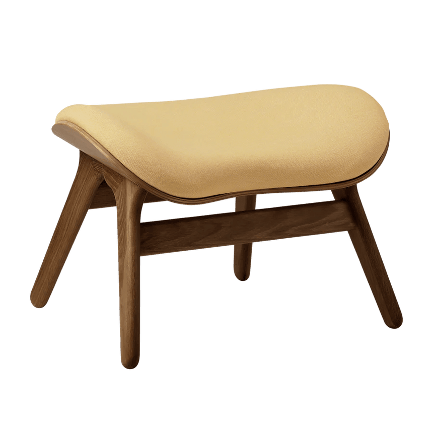 Conversation Piece fabric footstool with dark frame