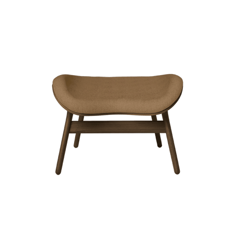Conversation Piece fabric footstool with dark frame