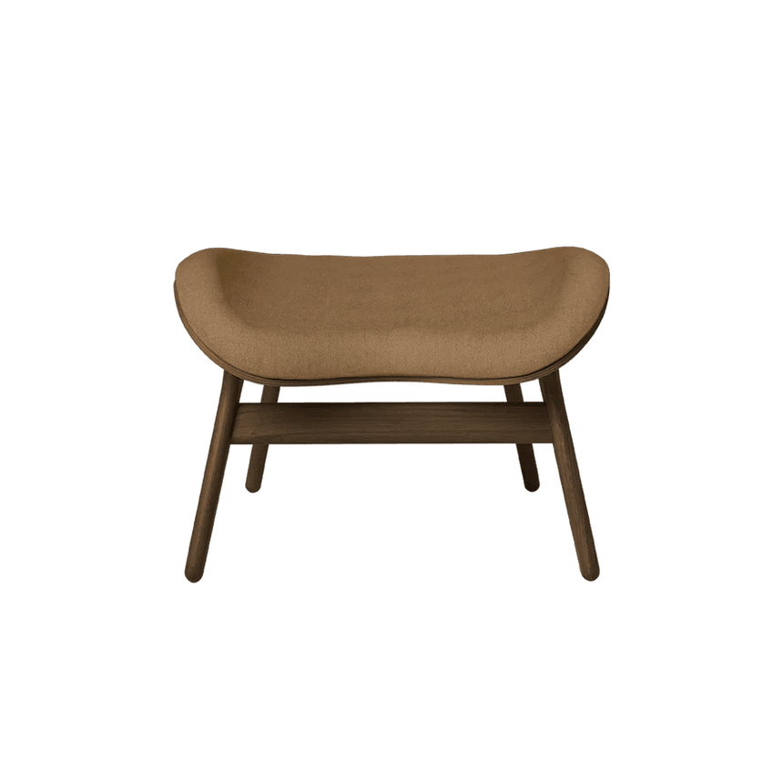 Conversation Piece fabric footstool with dark frame