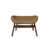 Conversation Piece fabric footstool with dark frame