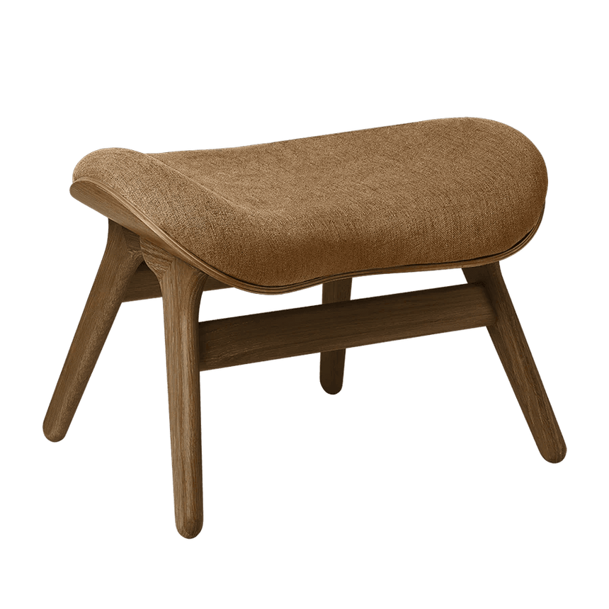 Conversation Piece fabric footstool with dark frame
