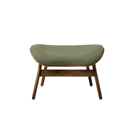 Conversation Piece fabric footstool with dark frame