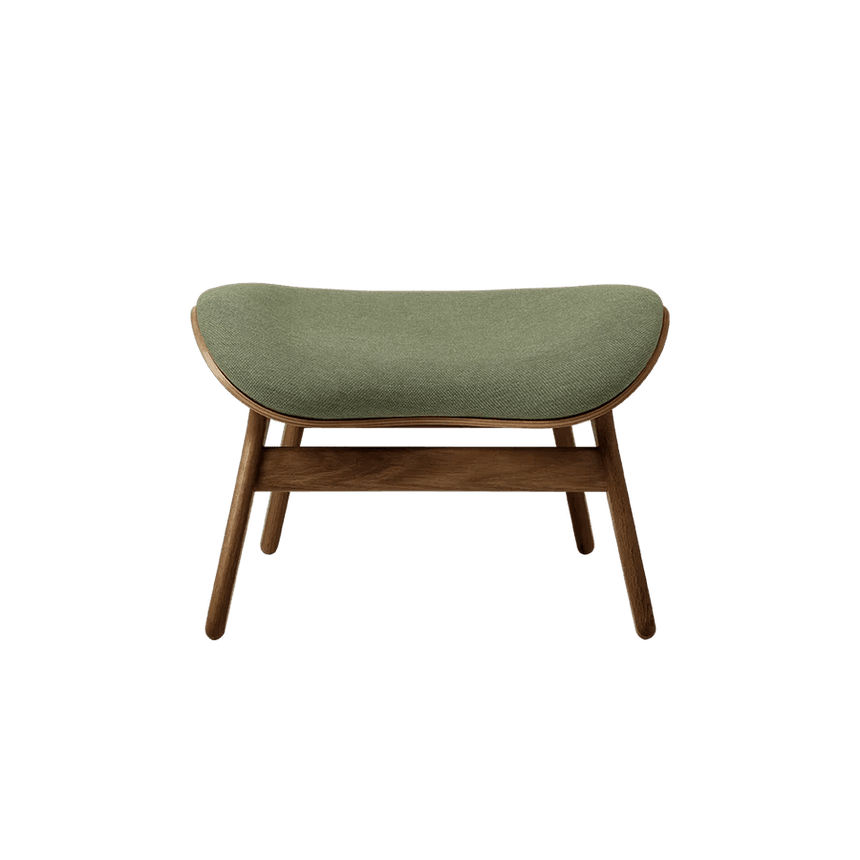 Conversation Piece fabric footstool with dark frame