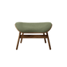 Conversation Piece fabric footstool with dark frame
