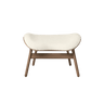 Conversation Piece Faux Fur Footstool with Dark Frame
