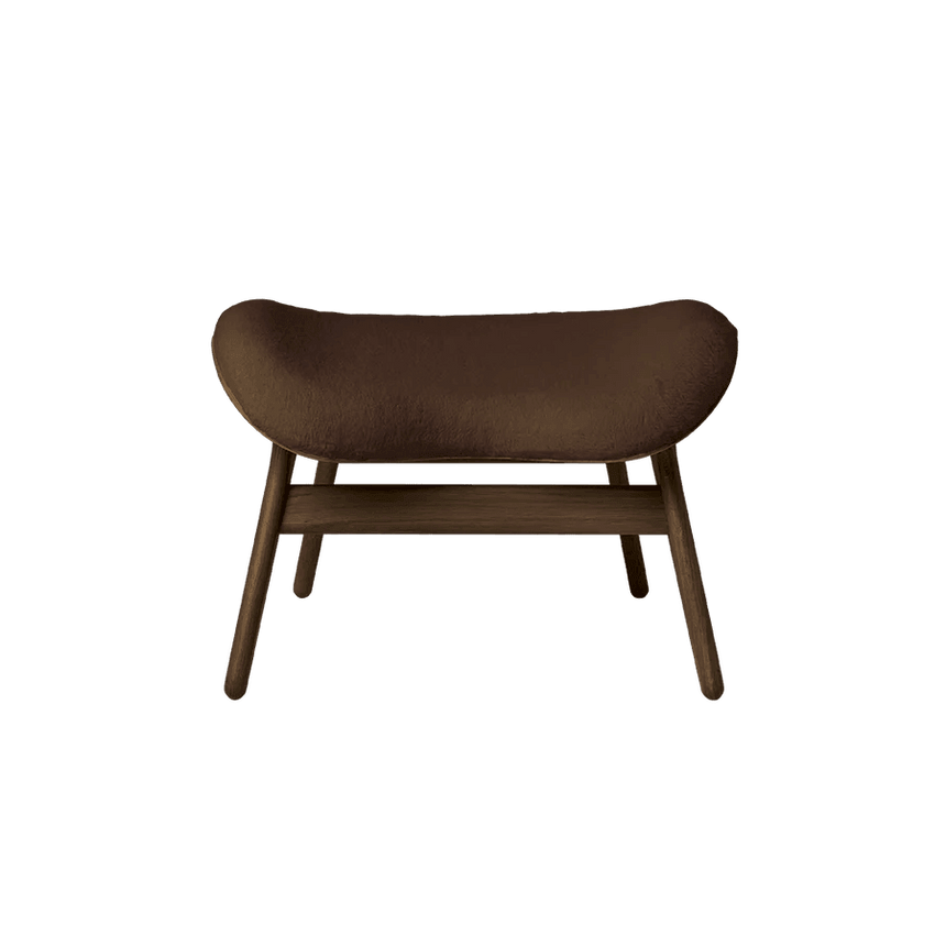 Conversation Piece Faux Fur Footstool with Dark Frame