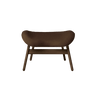 Conversation Piece Faux Fur Footstool with Dark Frame