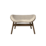 Conversation Piece fabric footstool with dark frame
