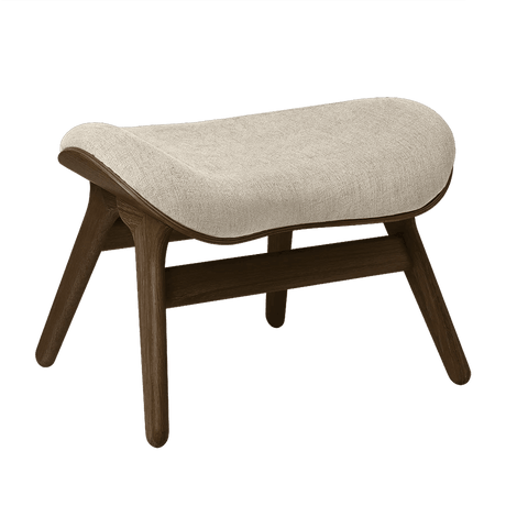 Conversation Piece fabric footstool with dark frame