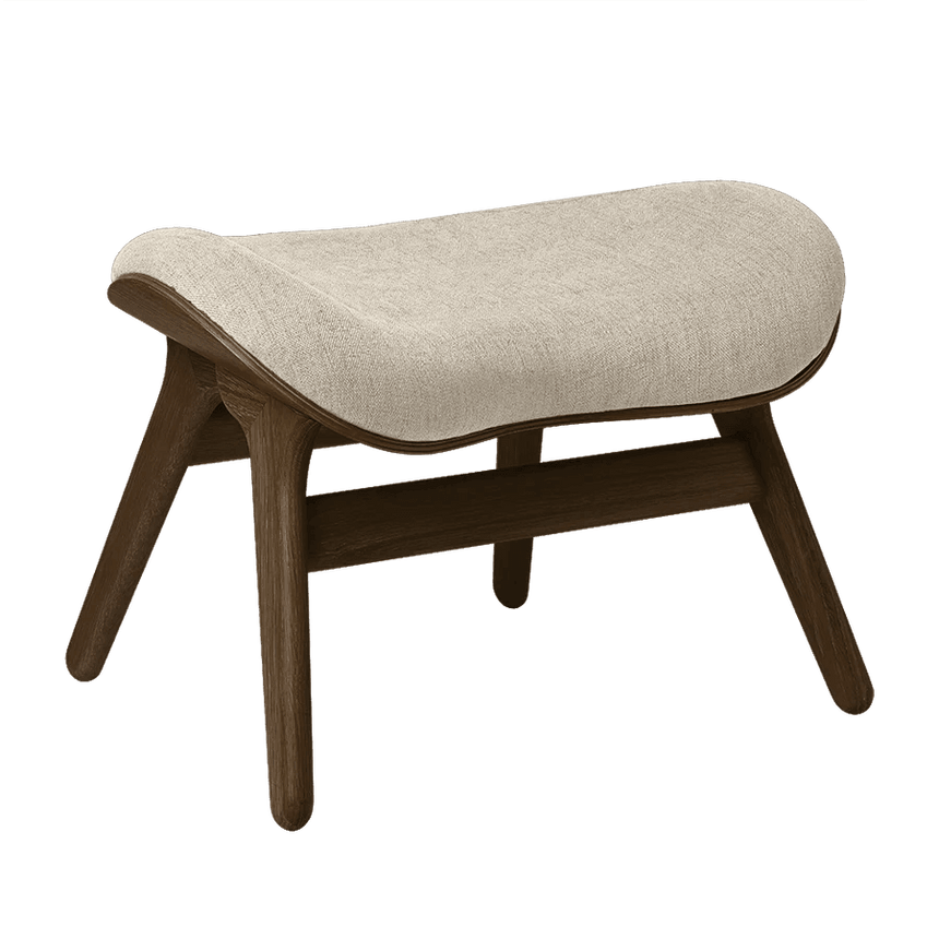 Conversation Piece fabric footstool with dark frame