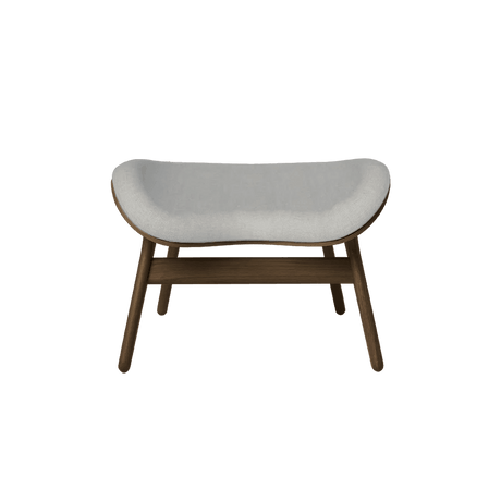 Conversation Piece fabric footstool with dark frame