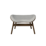 Conversation Piece fabric footstool with dark frame