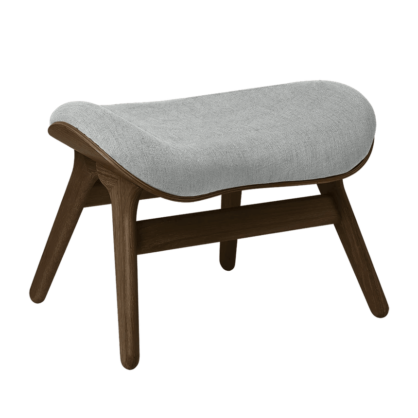 Conversation Piece fabric footstool with dark frame
