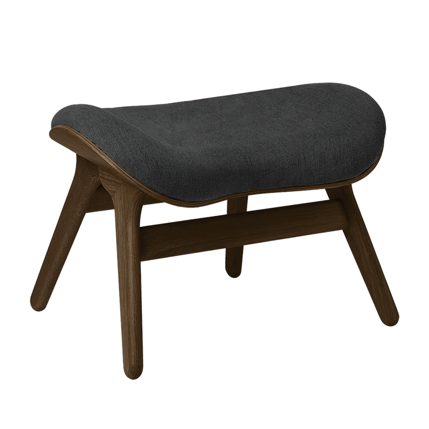 Conversation Piece fabric footstool with dark frame