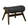 Conversation Piece fabric footstool with dark frame