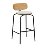 Curious fa bárszék plüss párnával fekete lábbal