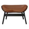 The Conversation Piece leather footstool with black frame