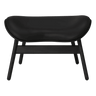 The Conversation Piece leather footstool with black frame