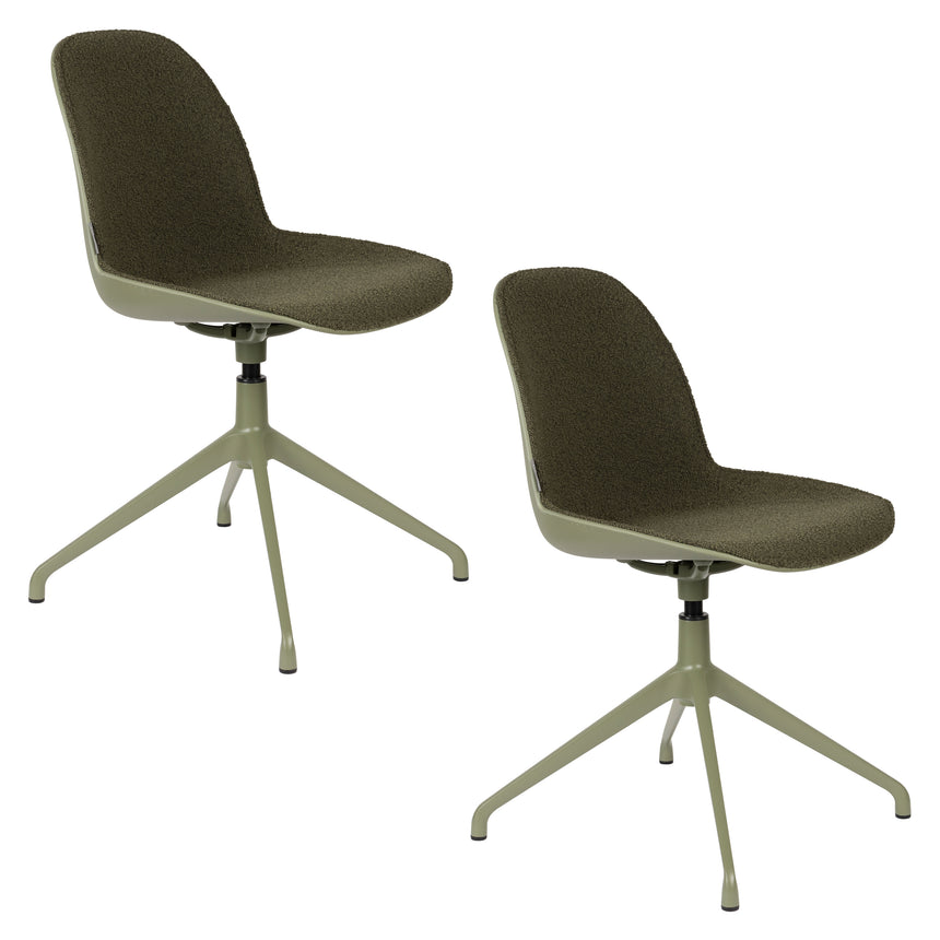 Albert Kuip bouclé swivel chair