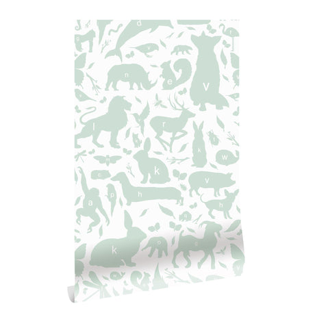 Animal alphabet zöld tapéta-0