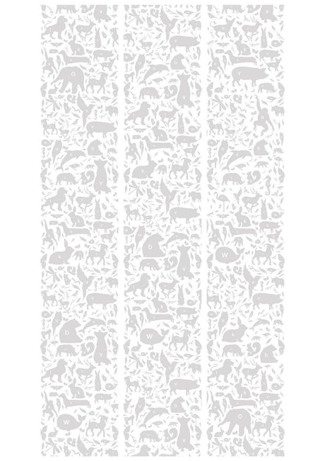 Animal alphabet szürke tapéta-1