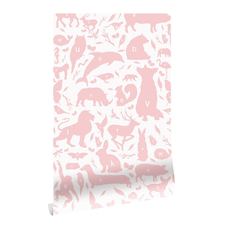 Animal alphabet rózsaszín tapéta-0