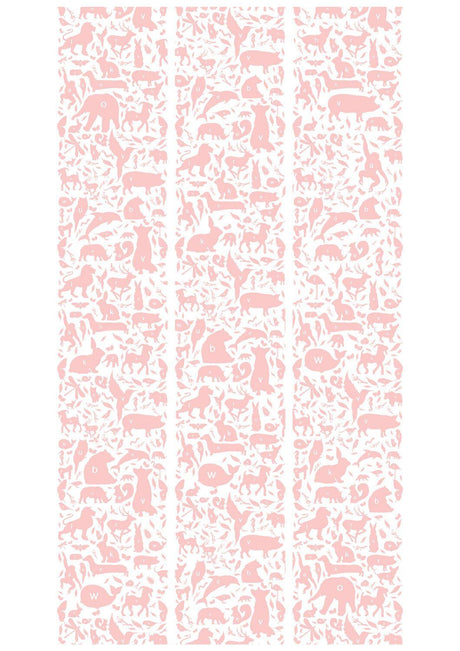 Animal alphabet rózsaszín tapéta-1