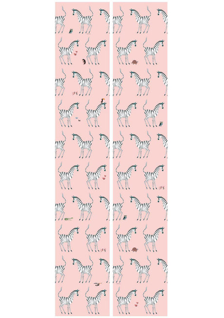 Zebra rózsaszín tapéta-1
