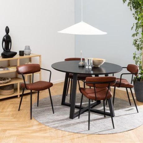 Malika wooden dining table Ø120