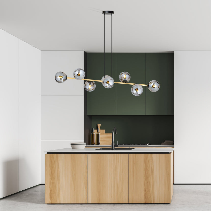 Gravity 8 BL metal pendant lamp