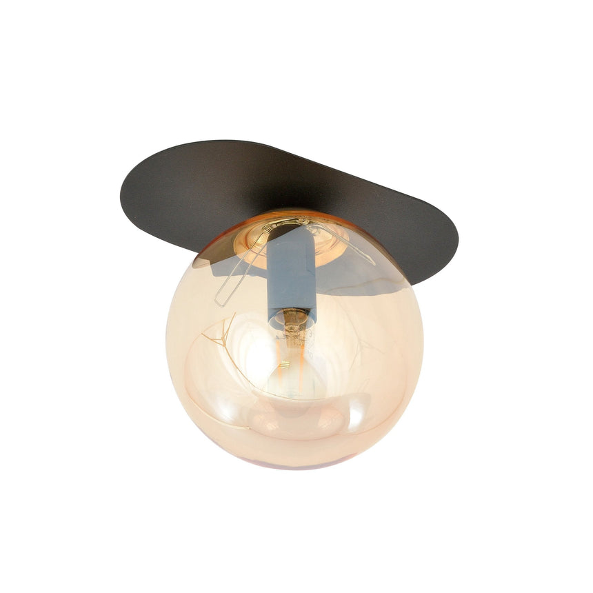 Plaza 1 BL glass ceiling lamp