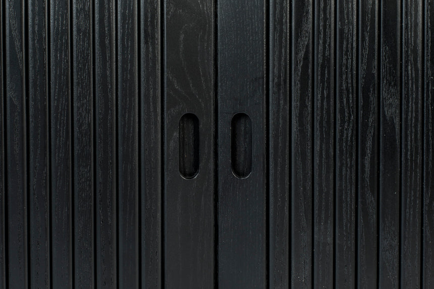 Barbier wooden chest of drawers with sliding doors