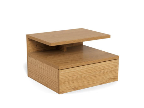 Ashlan wall-mounted wooden bedside table 35x23