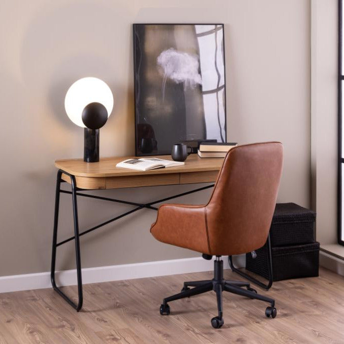 Blueton 2-drawer wooden desk