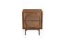 Groove wooden bedside table