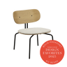 The Conversation Piece fabric armchair with natural frame