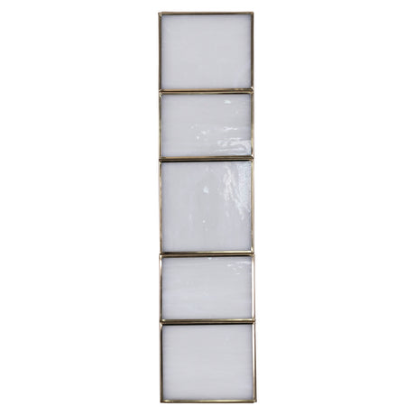 Livia nagy méretű fali lámpa – Antik sárgaréz és üveg, 48 cm