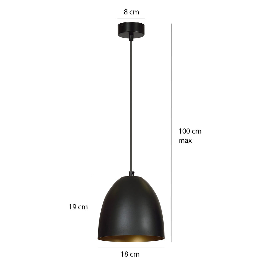 Lenox 1 metal pendant lamp
