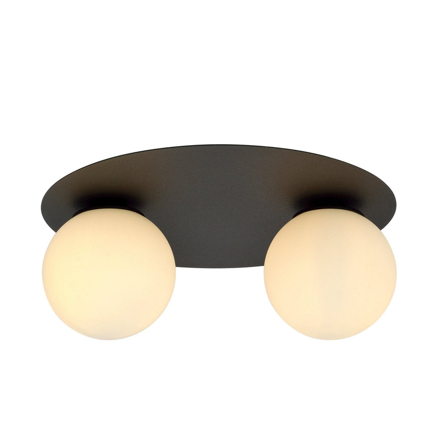 Solar 2 Opal metal ceiling lamp