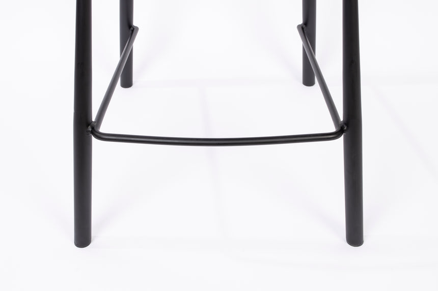 Brit LL textile leather low bar stool