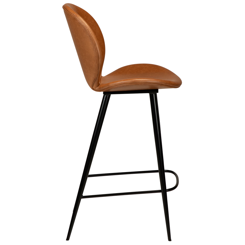Cloud textile leather low bar stool