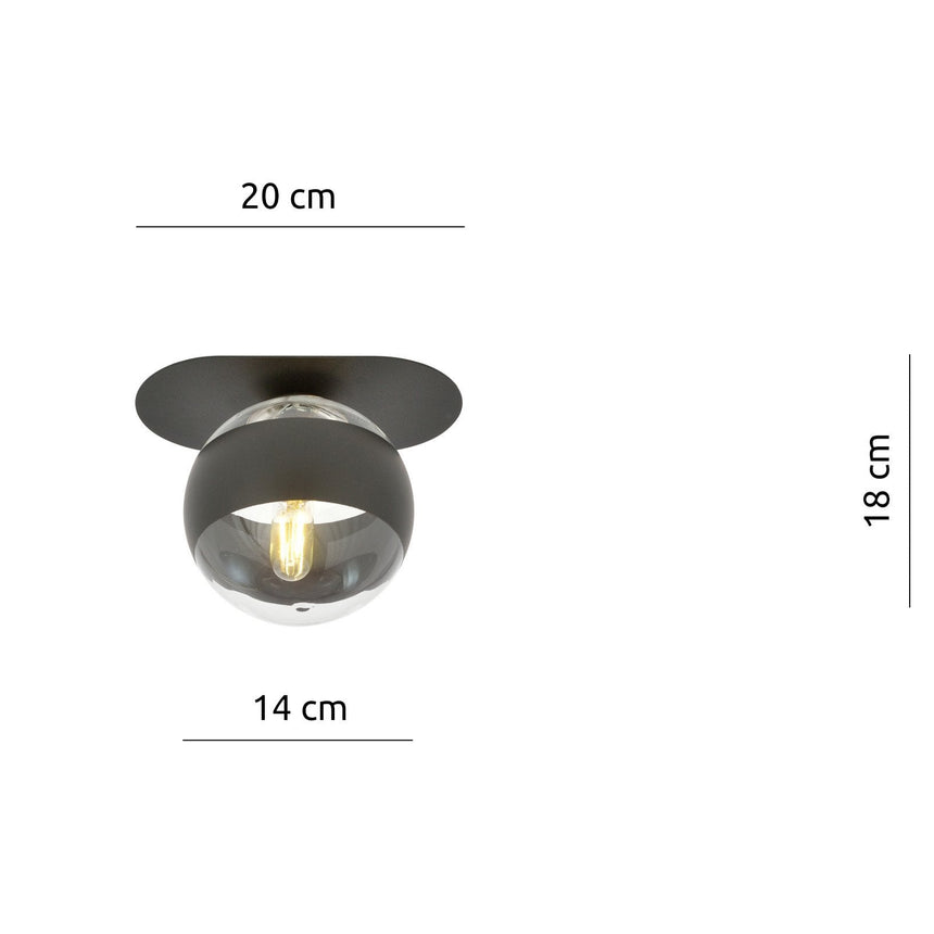Plaza 1 BL Stripe glass ceiling lamp
