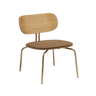 The Conversation Piece fabric armchair with natural frame