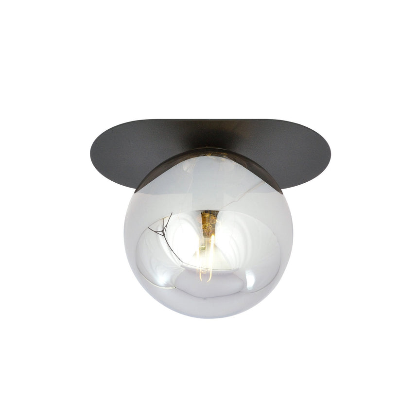 Plaza 1 BL glass ceiling lamp