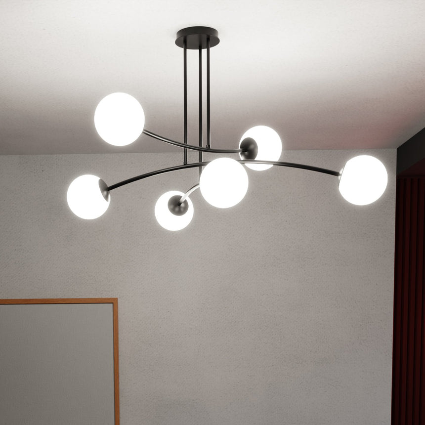 Halldor 6 metal ceiling lamp